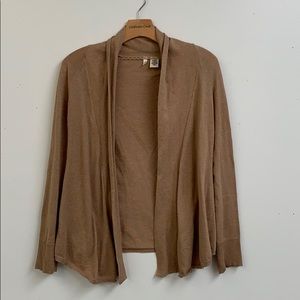 Anthropologie Moth Tan Open Cardigan